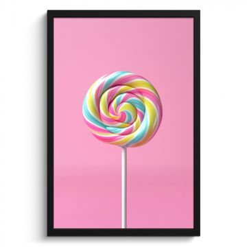 Poster met lijst - Lolly - Roze - Snoep - Zoet