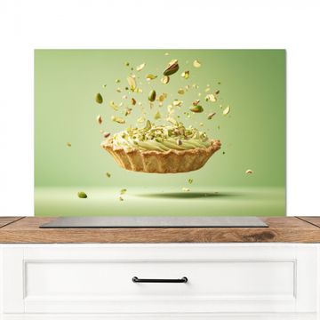 Spatscherm Aluminium - Pistache - Taart - Noten - Eten