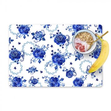 Placemat vinyl - Dans van de Delfts Blauwe Rozen