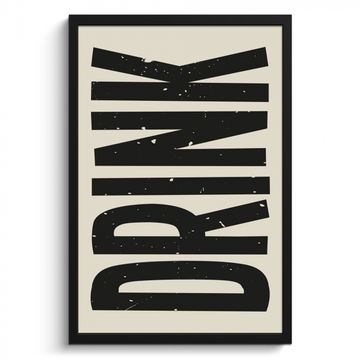 Poster met lijst - Vintage - Zwart - Decoratie - Japandi