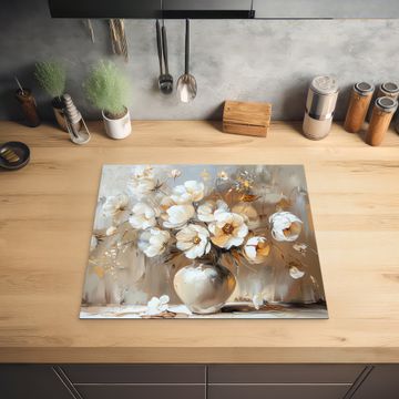 Inductie beschermer - Vaas - Bloemen - Kunst - Goud
