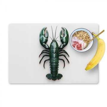 Placemat vinyl - Kreeft - Glossier - Groen - Wit