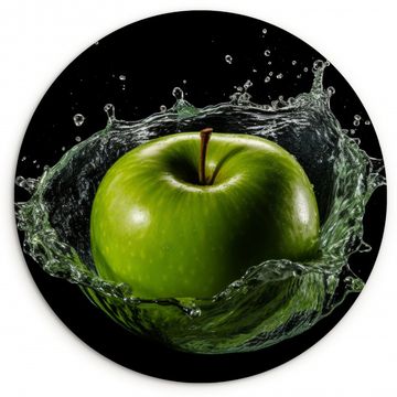 Muurcirkel - Appel - Groen - Fruit - Water - Zwart