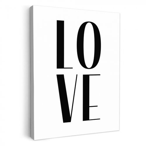 Canvas schilderij - Liefdeslettertypografie
