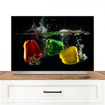 Spatscherm Aluminium - Waterval van Paprika's