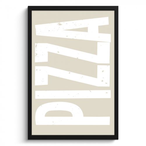Poster met lijst - Pizza - Decoratie - Japandi - Wit