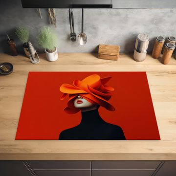 Inductie beschermer - Oranje - Hoed - Vrouw