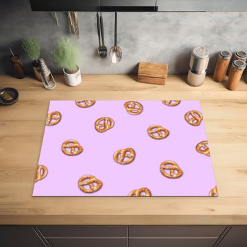 Inductie beschermer - Pretzels - Eten - Paars