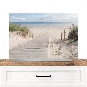 Spatscherm Aluminium - Pad naar Strand