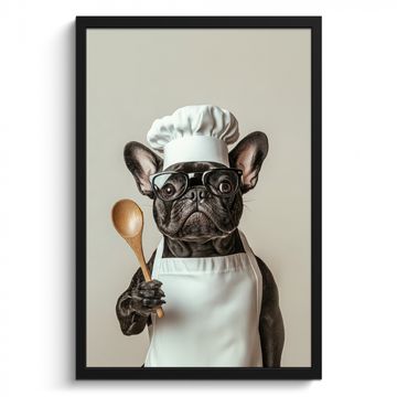Poster met lijst - Bril - Hond - Kok