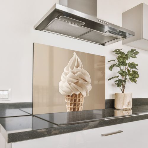 Spatscherm Aluminium - IJs - Softijs - Romig - Hoorntje - Beige