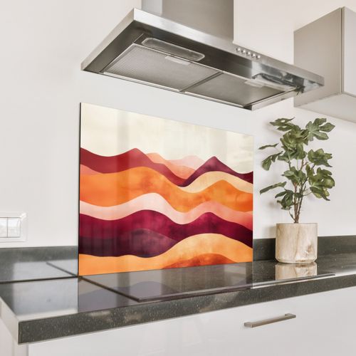 Spatscherm Aluminium - Abstract - Landschap - Golven