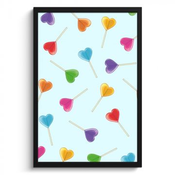 Poster met lijst - Lolly - Regenboog - Snoep