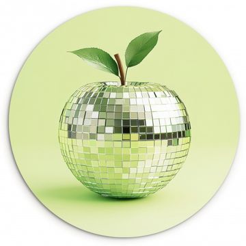 Muurcirkel - Groen - Disco - Decoratie - Appel