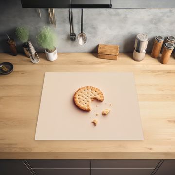 Inductie beschermer - Koekje - Kruimels - beige
