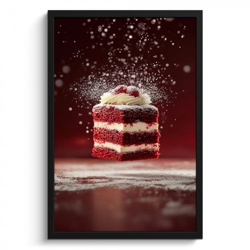 Poster met lijst - Rode - Velvet - Taart - Eten