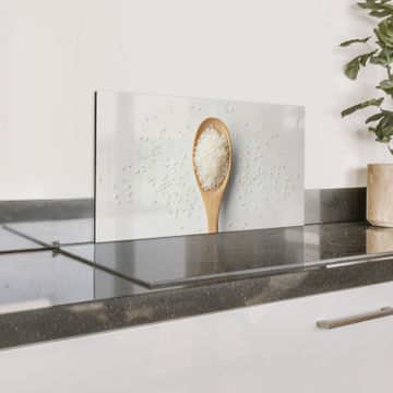 Spatscherm Aluminium - Hout - Lepel - Rijst