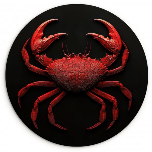 Muurcirkel - Krab - Rood - Vissen - Schaaldieren