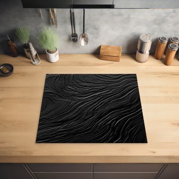 Inductie beschermer - Zwart - Abstract - Hout