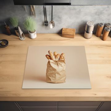 Inductie beschermer - Baguette - Brood - Stokbrood - Beige