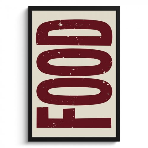 Poster met lijst - Eten - Japandi - Rood - Decoratie