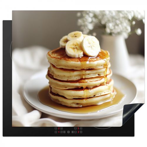 Inductie beschermer - Pannenkoeken - Banaan - Siroop - Wit - Beige