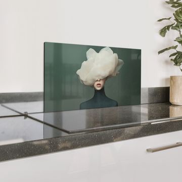 Spatscherm Aluminium - Hoed - Vrouw - Beige