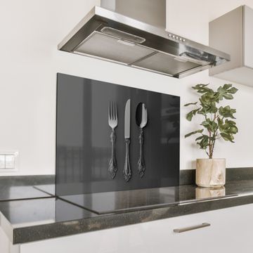Spatscherm Aluminium - Bestek - Zwart