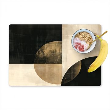 Placemat vinyl - Contrasten in Cirkel en Vierkant