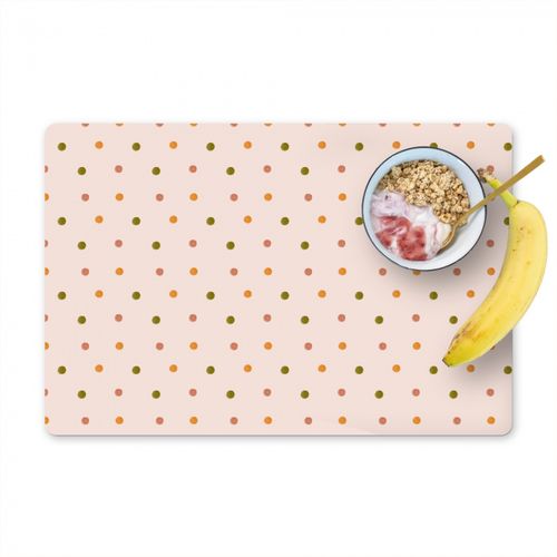 Placemat vinyl - Stippen - Beige - Patronen - Kind