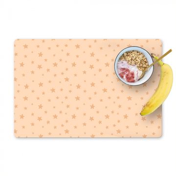 Placemat vinyl - Sterren - Geel - Oranje - Patronen - Kind