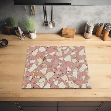 Inductie beschermer - Roze - Decoratie - Stenen - Terrazzo