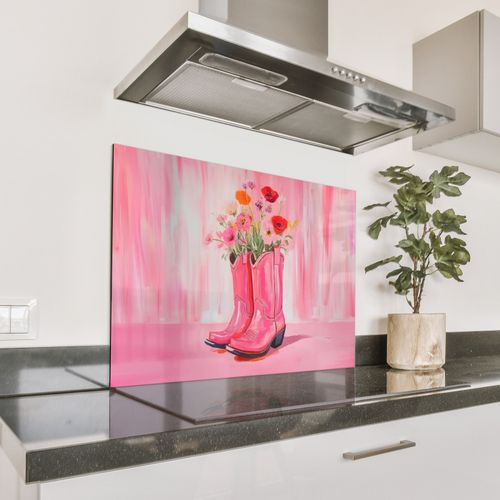 Roze - Bloemen - Cowboy