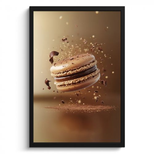 Poster met lijst - Chocolade - Macarons - Eten - Snoep