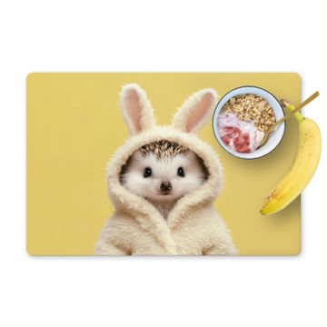 Placemat vinyl - Egel - Paashaas - Kostuum