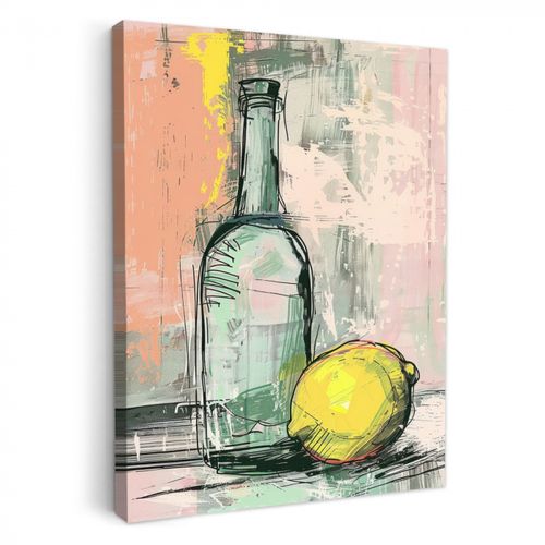 Canvas schilderij - Stilleven met Citroen