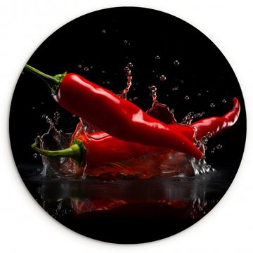 Muurcirkel - Peper - Rood - Zwart - Water - Groente