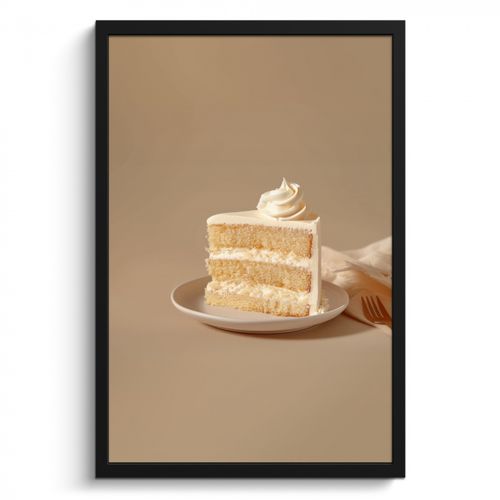 Poster met lijst - Vanilletaart - Cake - Romig