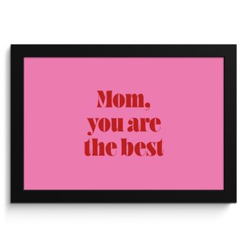 Poster met lijst - Moeder - Boodschap -Roze