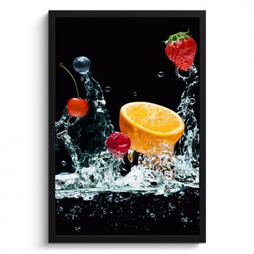 Poster met lijst - Vruchten Watervalexplosie