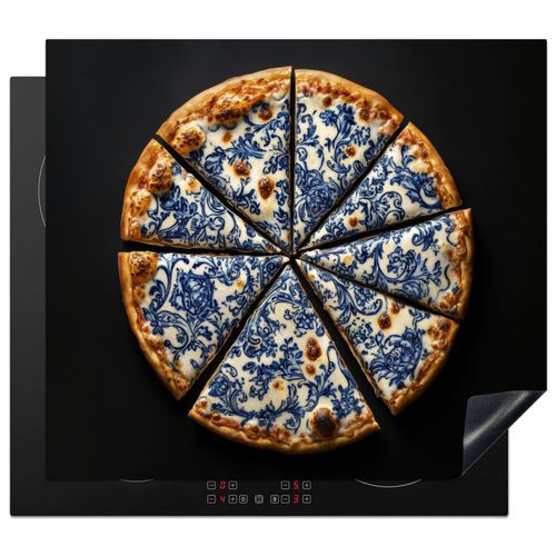 Inductie beschermer - Pizza - Eten - Delftsblauw
