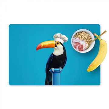 Placemat vinyl - Tucan - Sokkel - Vogel - Koksmuts