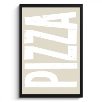 Poster met lijst - Pizza - Decoratie - Japandi - Wit
