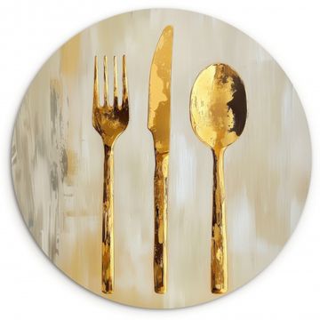 Muurcirkel - Verf - Goud - Bestek