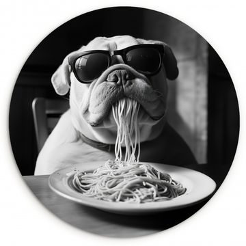 Muurcirkel - Hond - Bulldog - Pasta - Bril - Stoer - Dieren