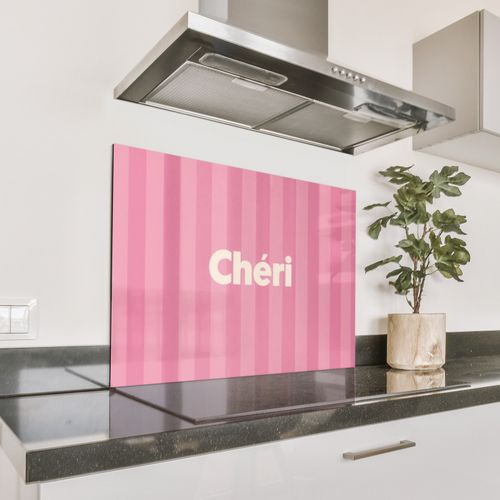 Spatscherm Aluminium - Gestreept - Roze - Chéri