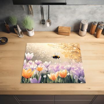 Inductie beschermer - Viooltjes - bij - Zonlicht
