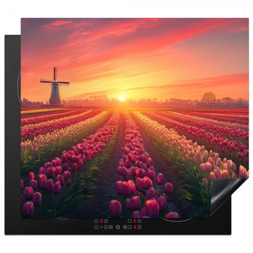 Inductie beschermer - Windmolen - Zonsondergang - Landschap