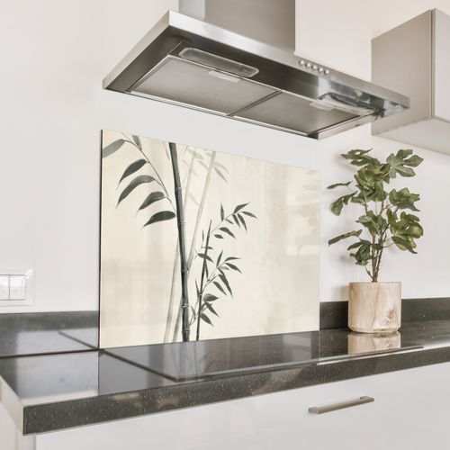 Spatscherm Aluminium - Japandi - Bamboe - Beige