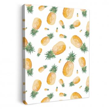 Canvas schilderij - Ananas Aquarelle